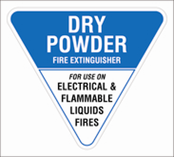 Dry Powder Extinguisher Identification Sign 